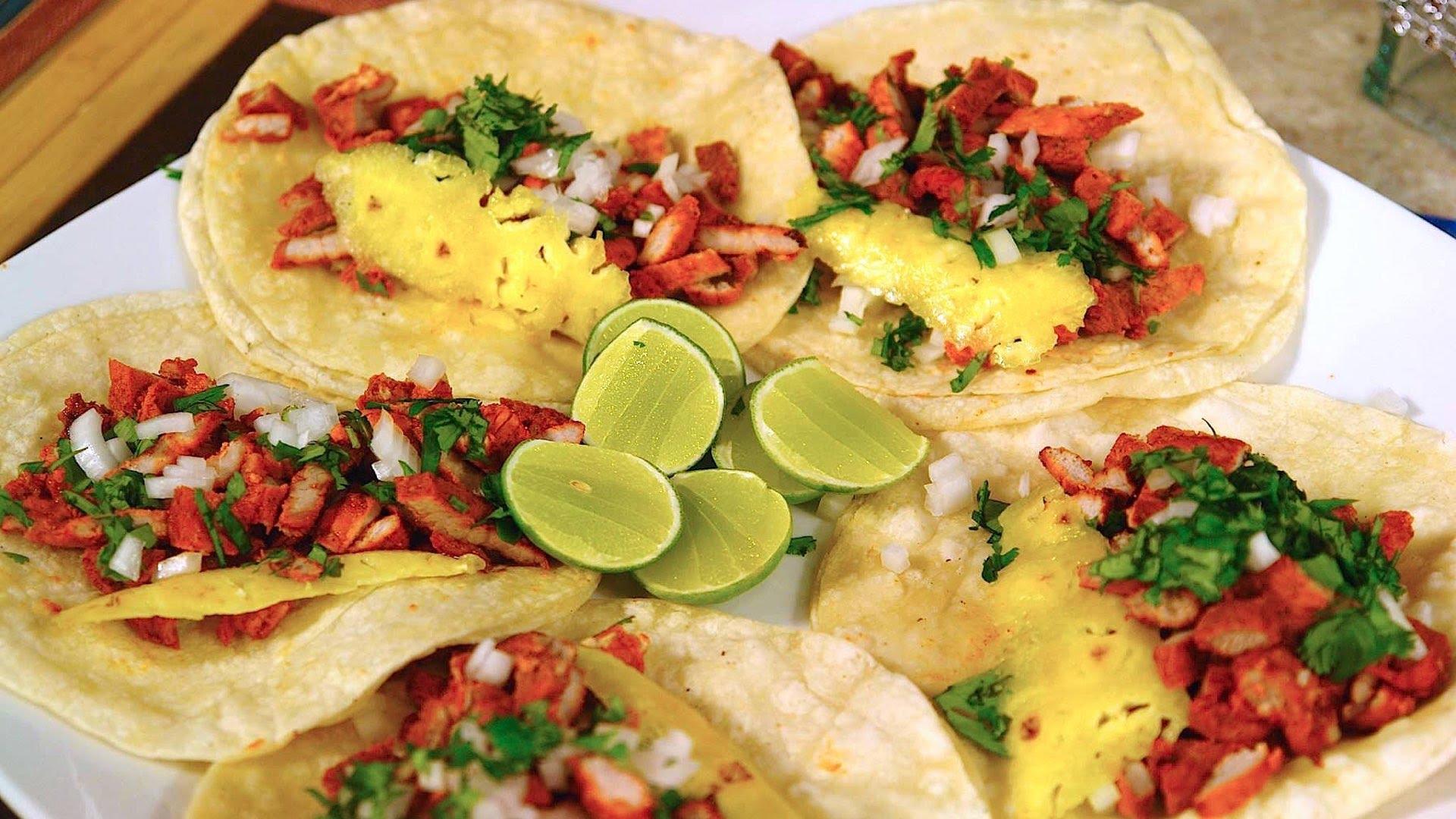 Los populares tacos al pastor
