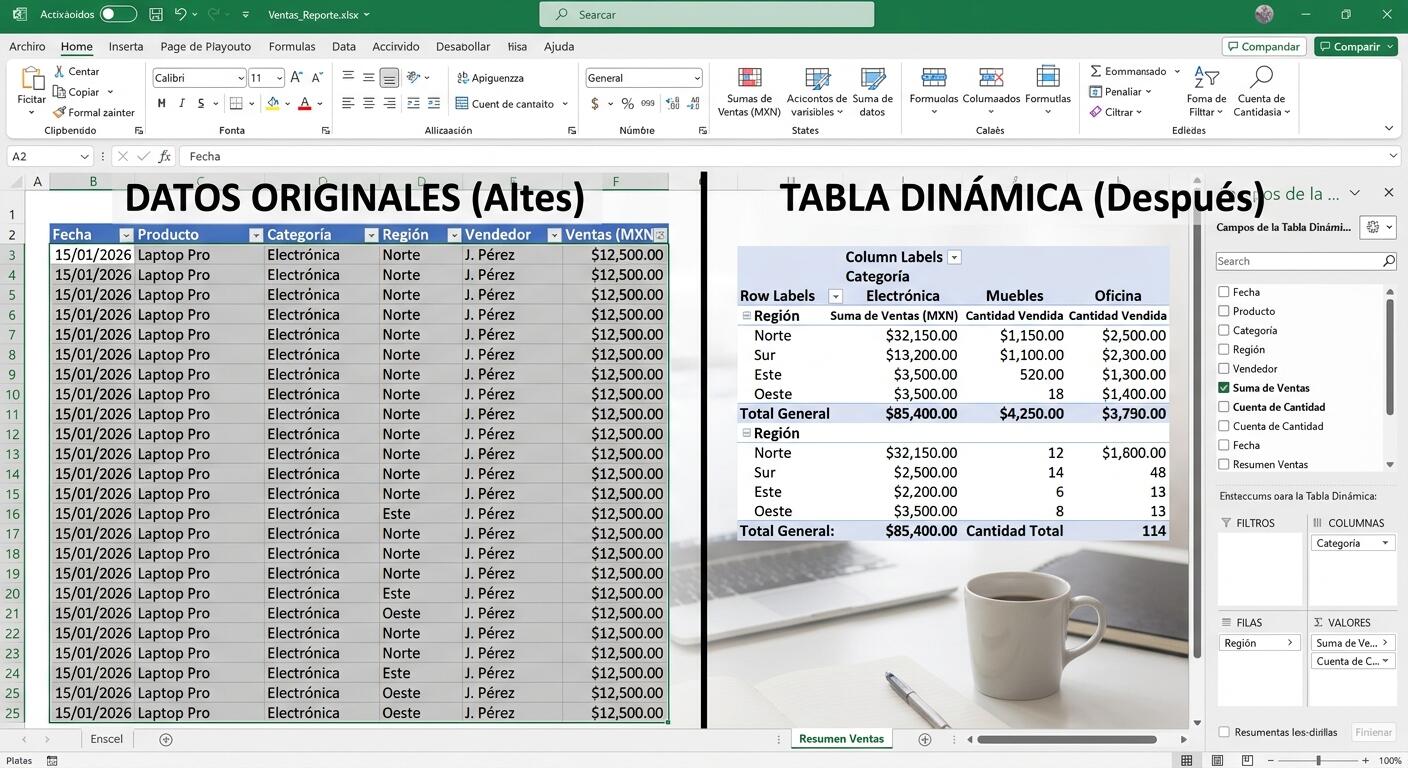 cómo hacer una tabla dinámica en Excel