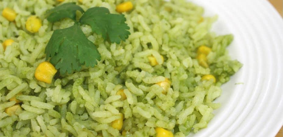 arroz verde al gratin