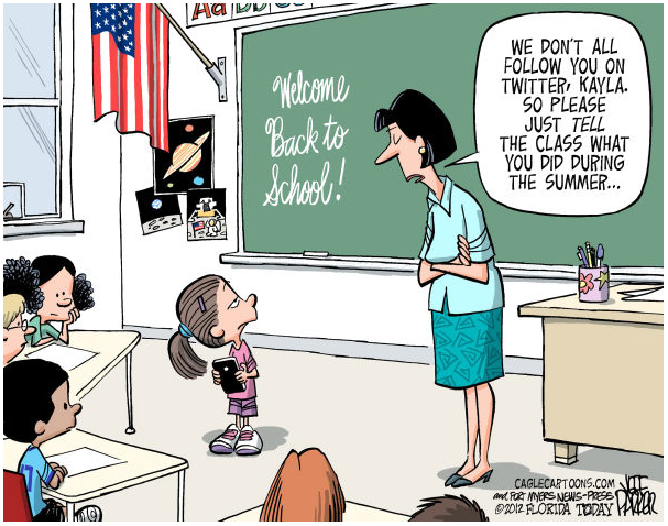 Viñeta sobre la vuelta al cole