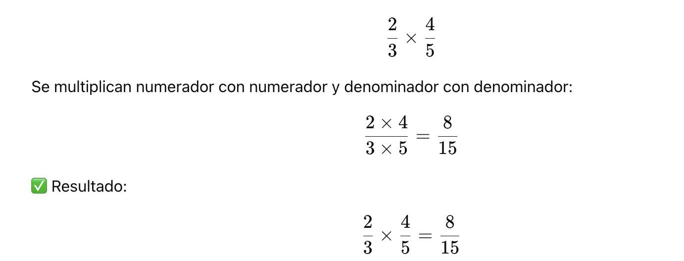 división de fracciones básicas