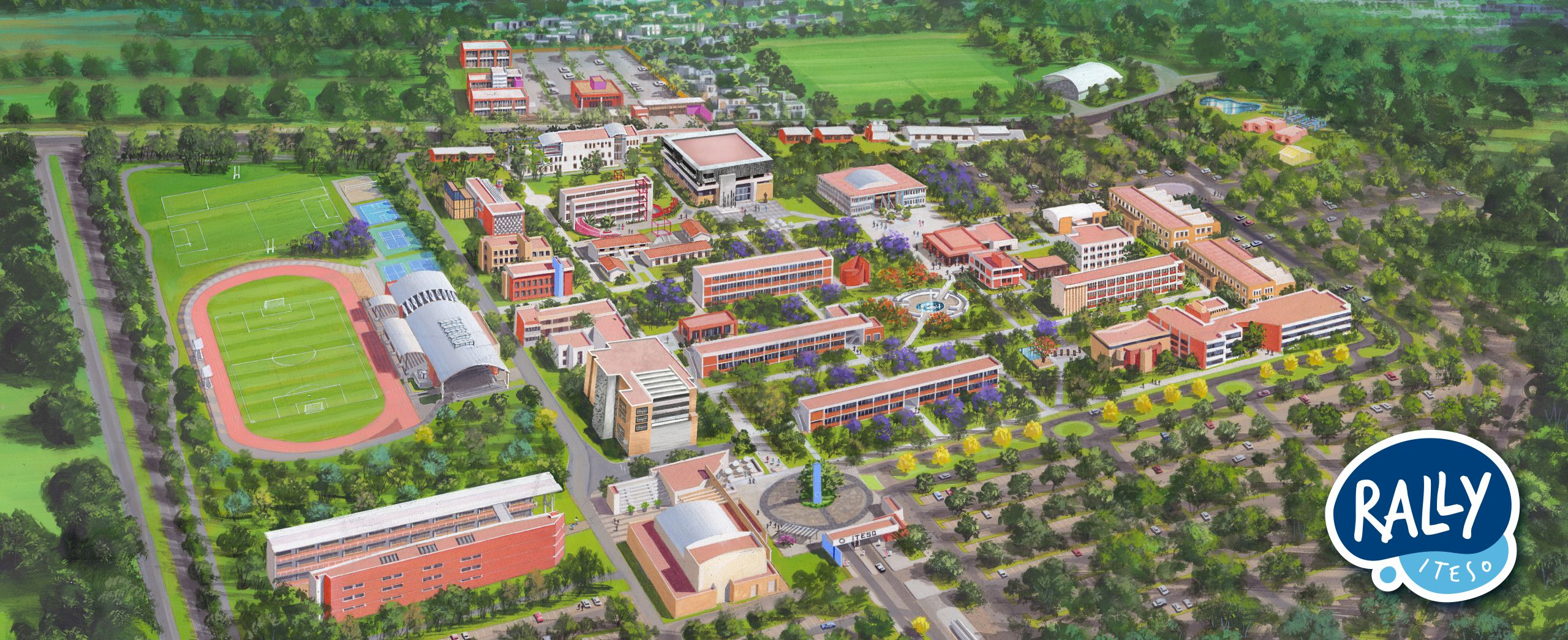 El centro del ITESO con todas sus áreas