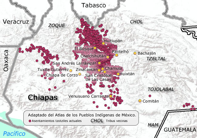 La presencia de las comunidades en el estado de Chiapas