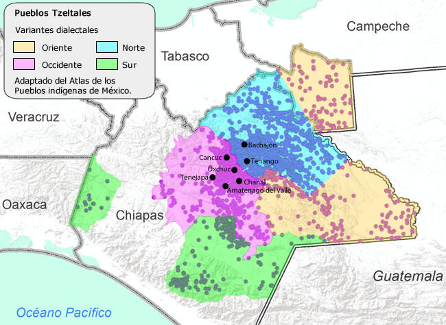 Comunidades en Chiapas donde se habla la lengua