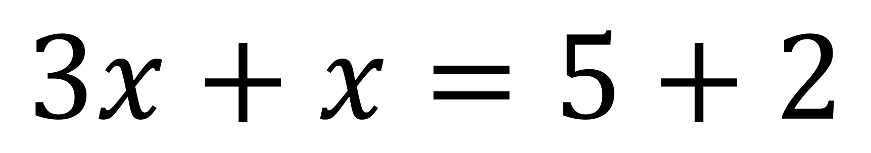 Linear equation example 1