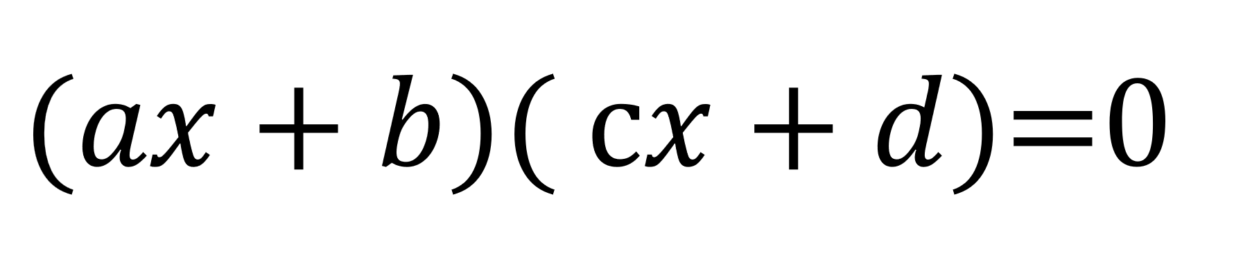 Linear equation format