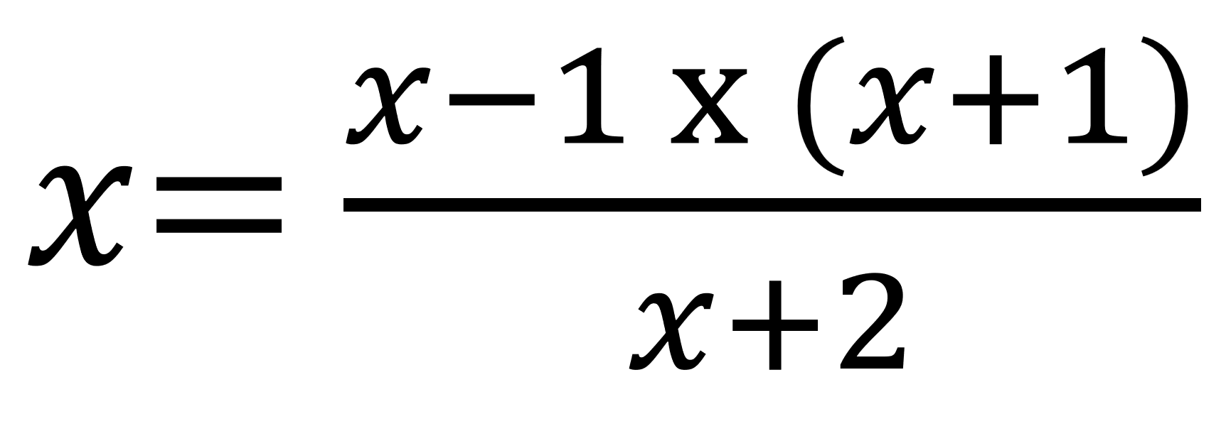 X equation with fraction