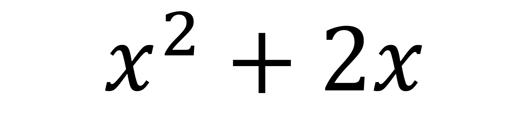 X to the power of 2 plus 2x