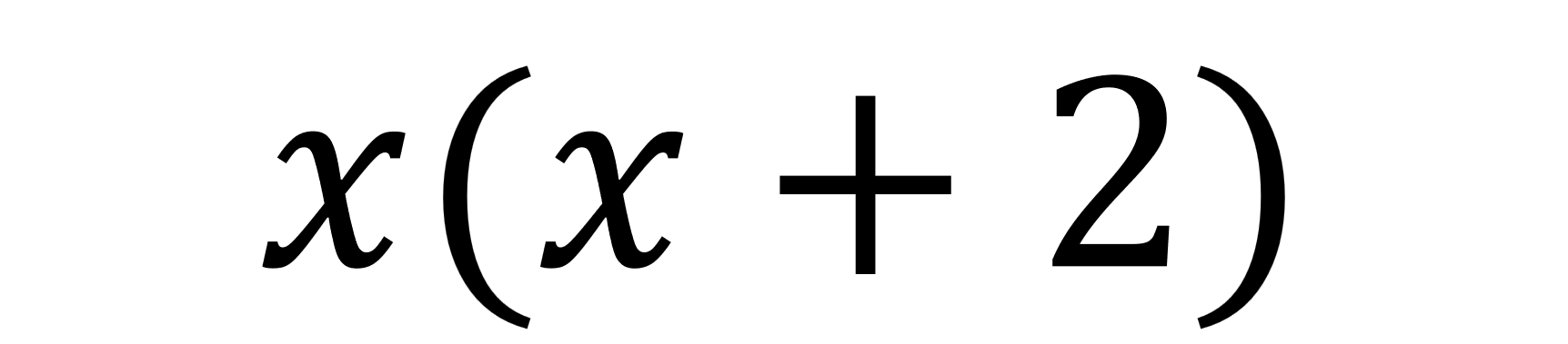 X multiplies x plus 2