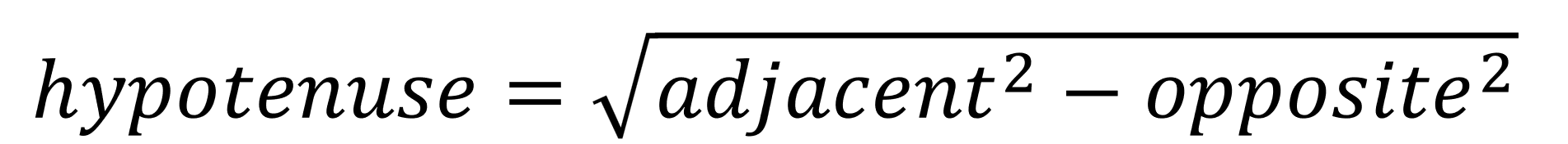 Hypotenuse formula