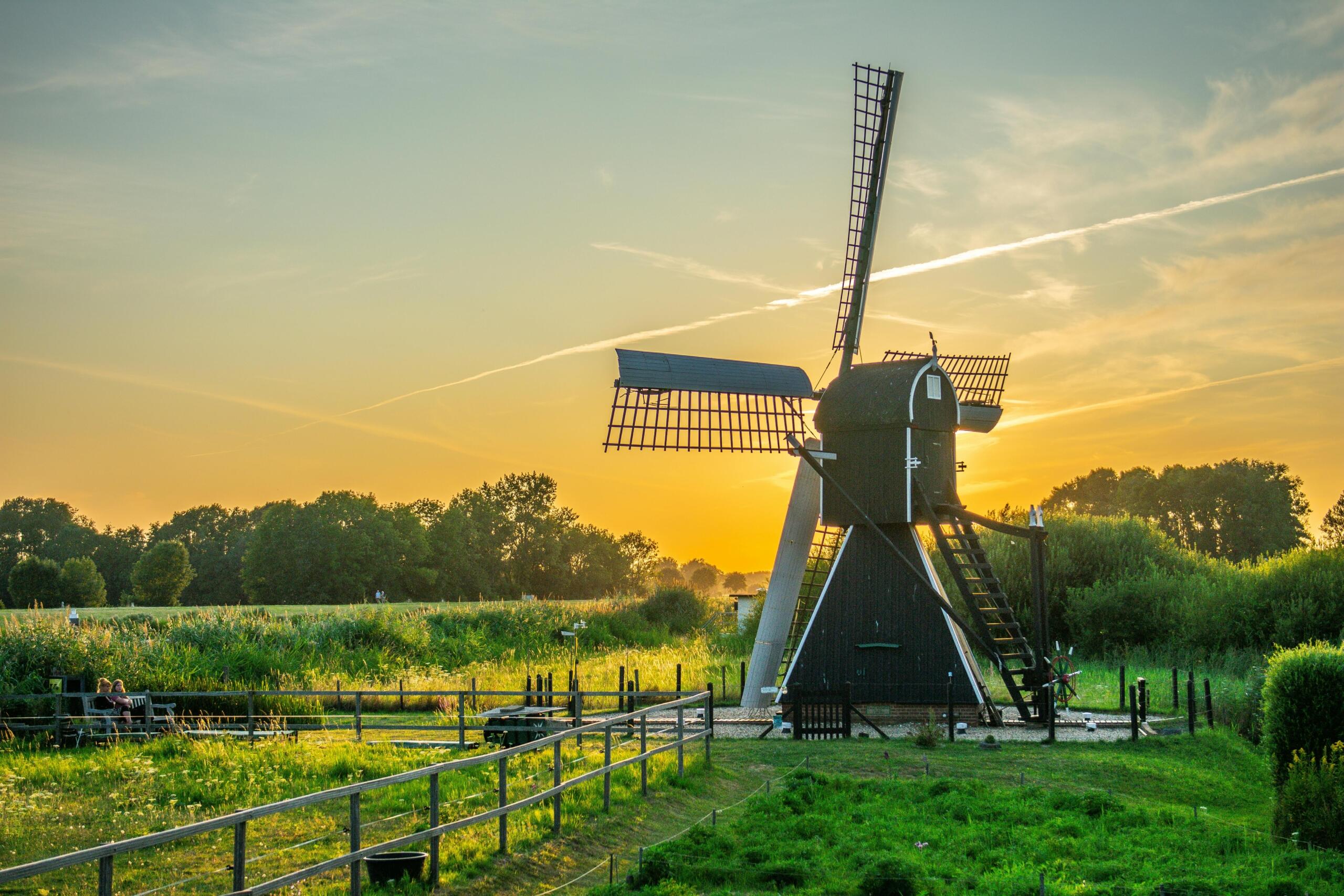 A windmill in the Netherlands