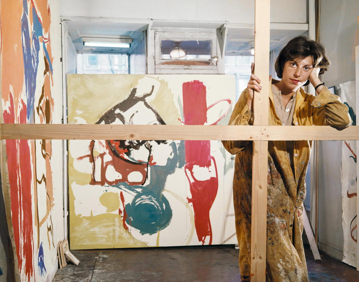 Helen Frankenthaler in her studio