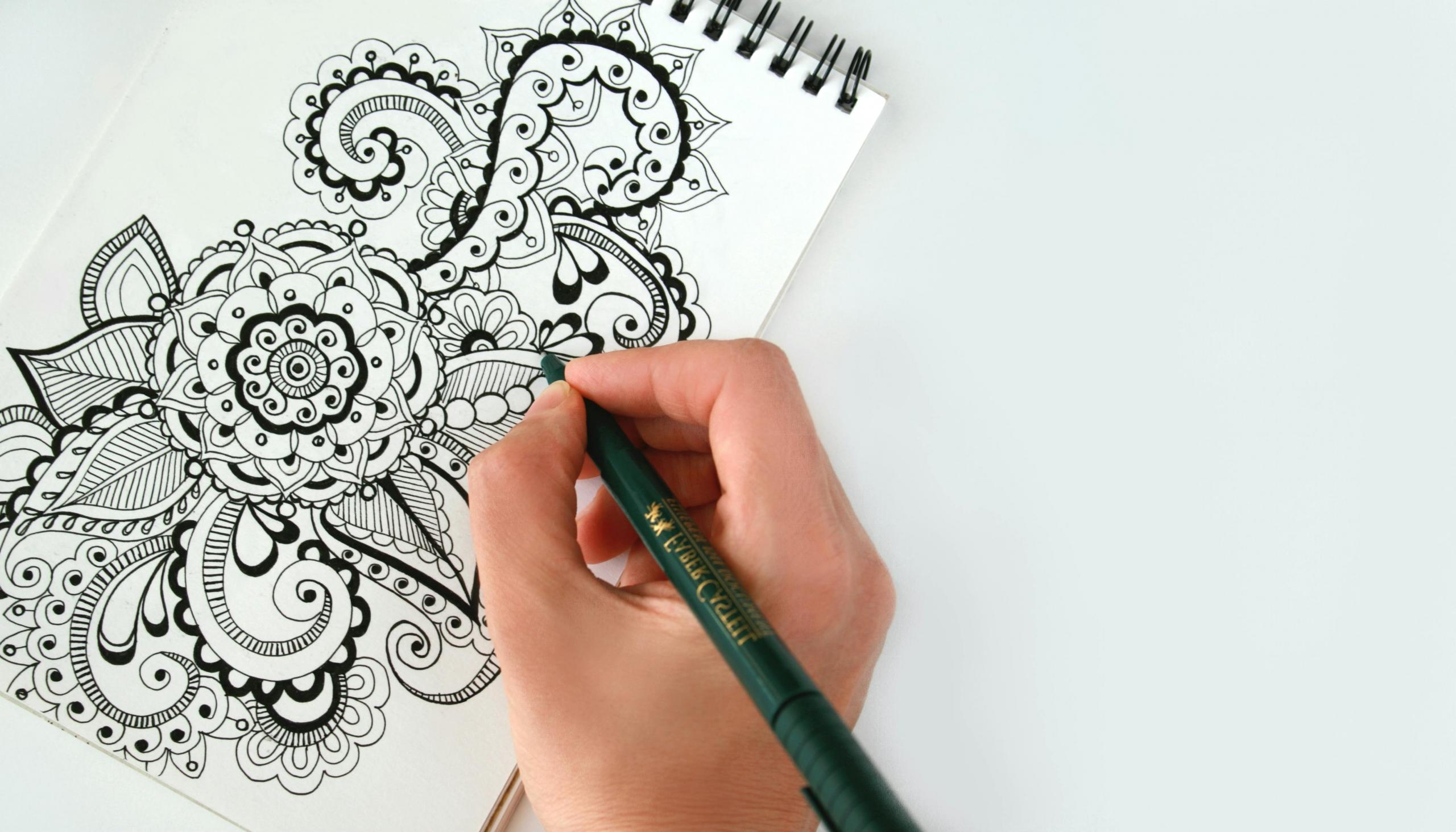 Sketching a flower