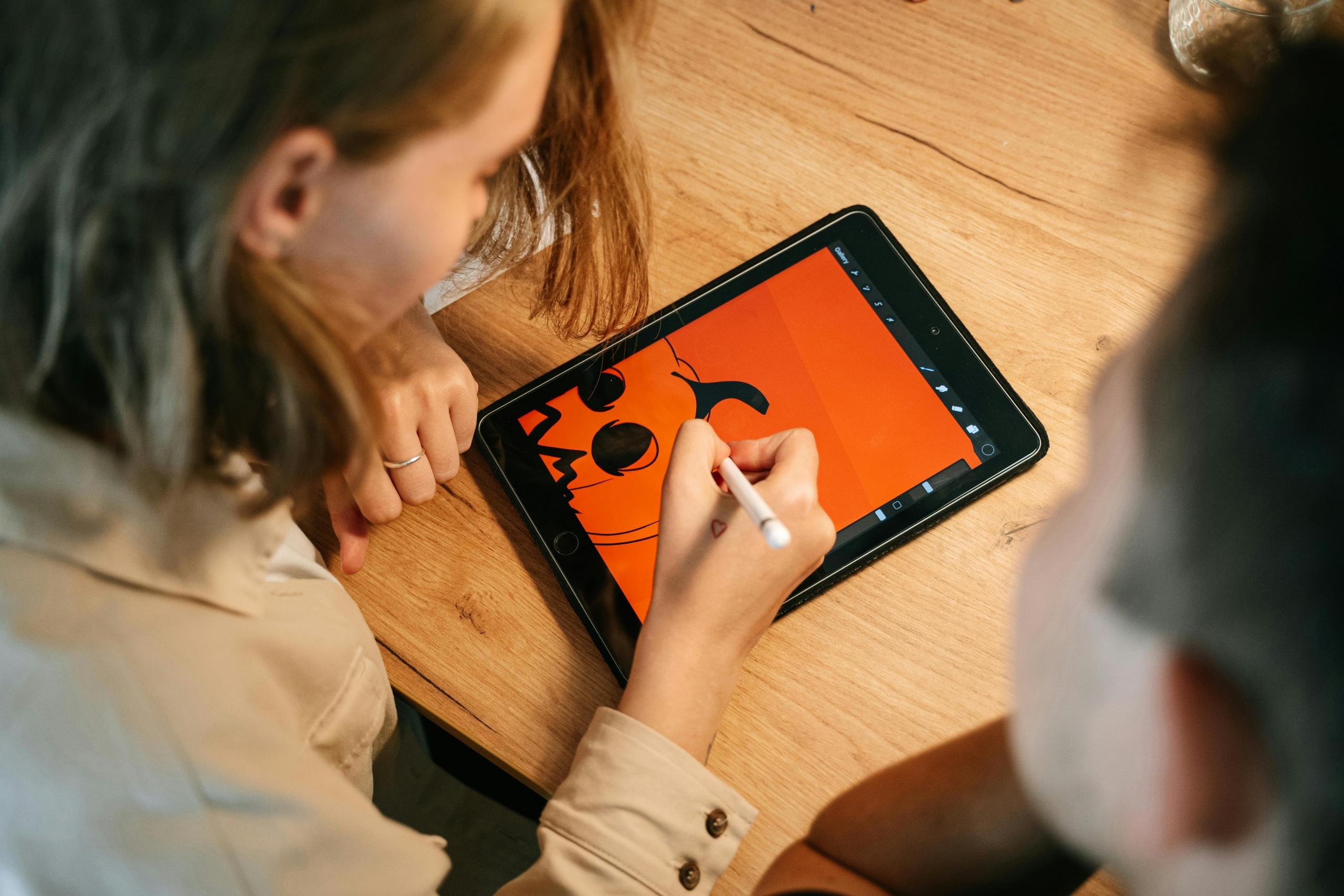 Drawing on a tablet