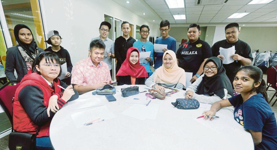 students having a study group with friends