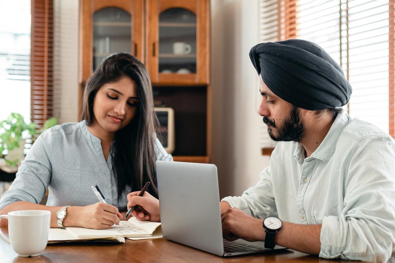 a girl being tutored in math