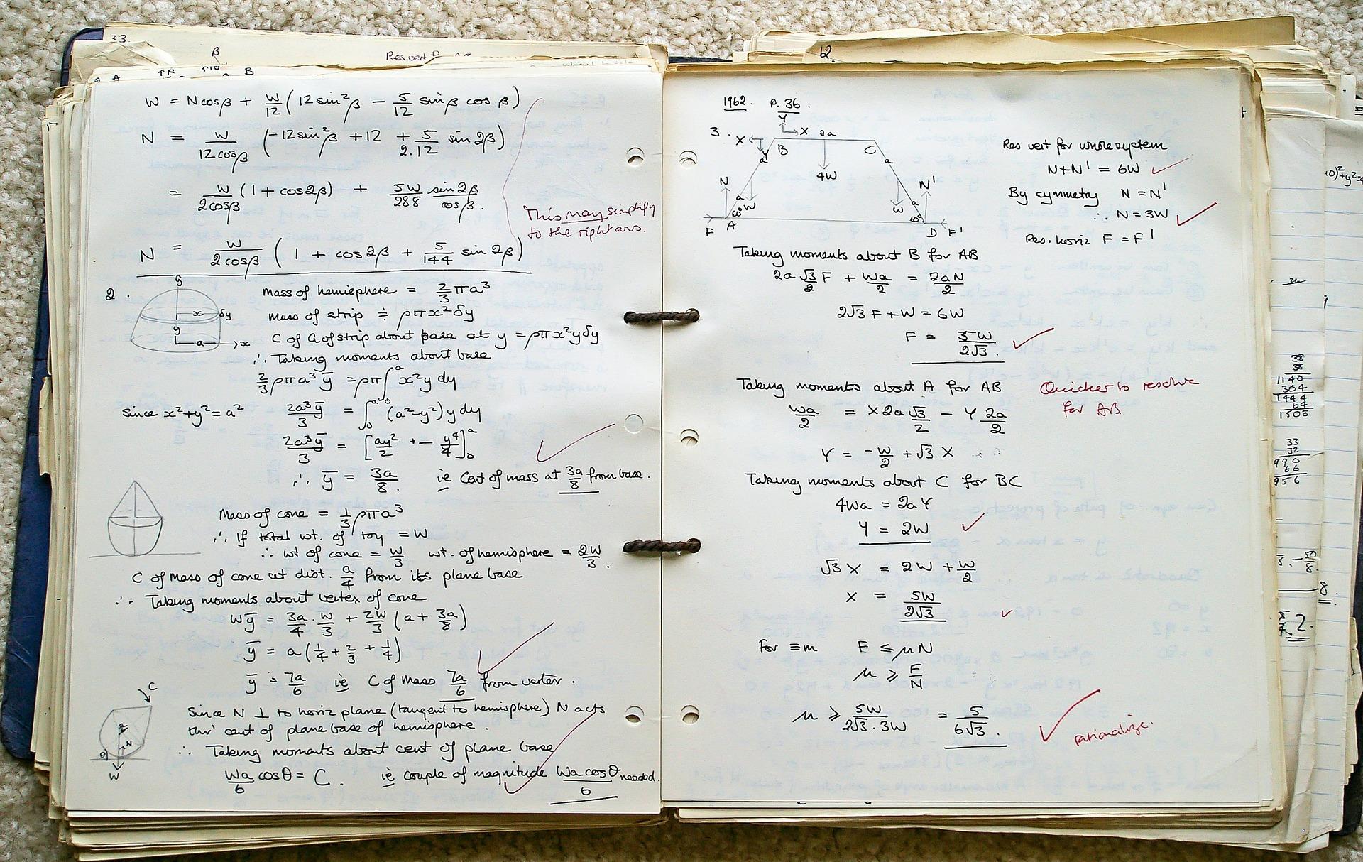 a student’s note in mathematics