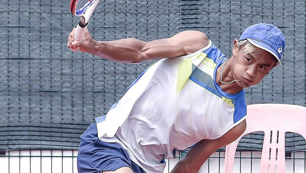 Malaysian athlete Christian Didier Chin at the KL Open in 2022.