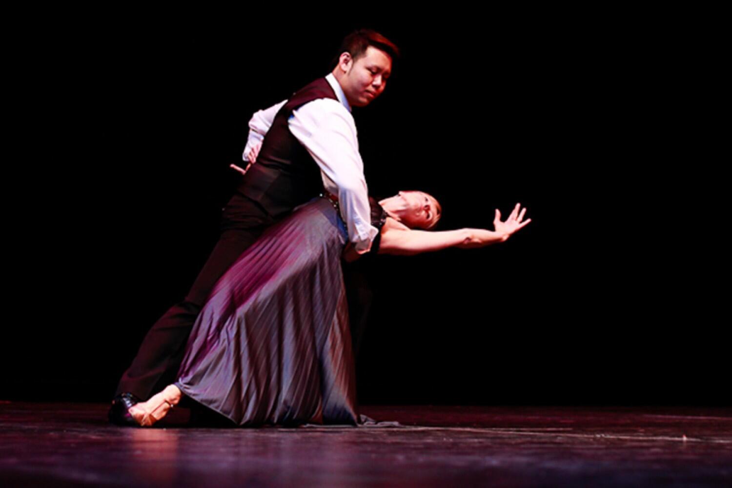 Waltz dancing couple