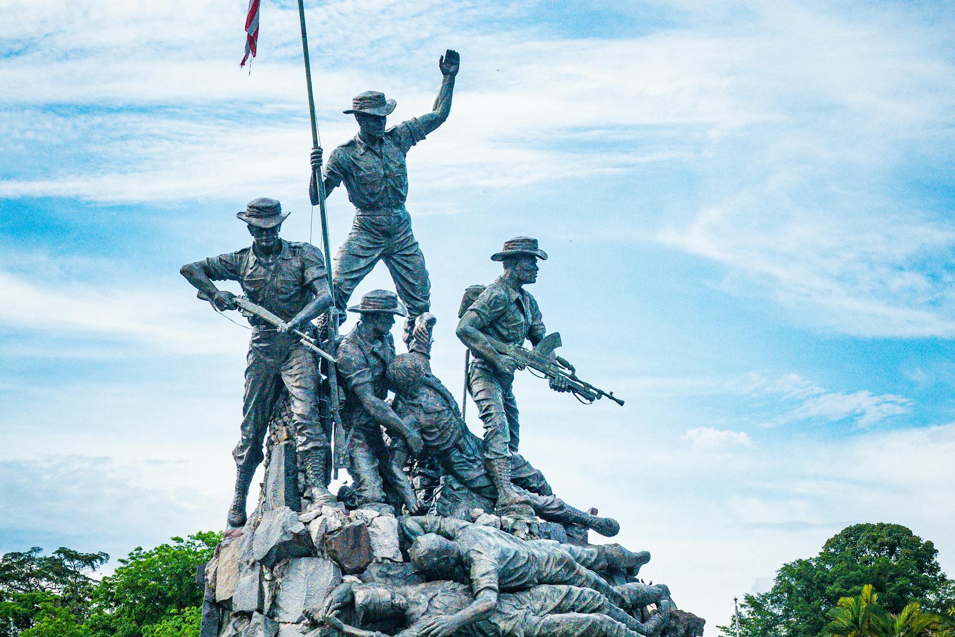 Statue of Tugu Negara, Malaysia’s National Monument commemorating fallen soldiers