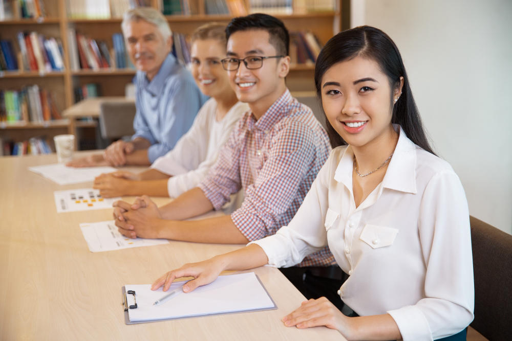 student learning japanese