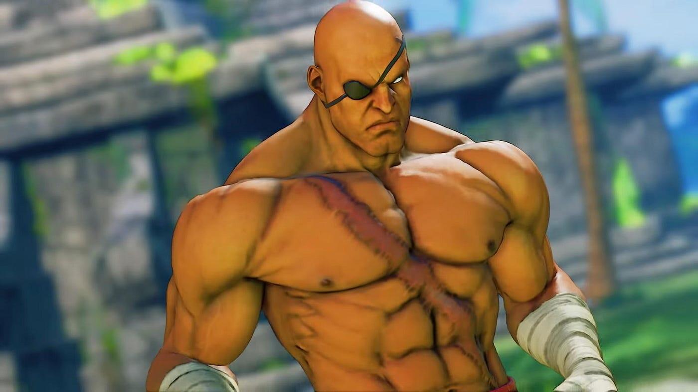 Sagat from the Street Fighter game