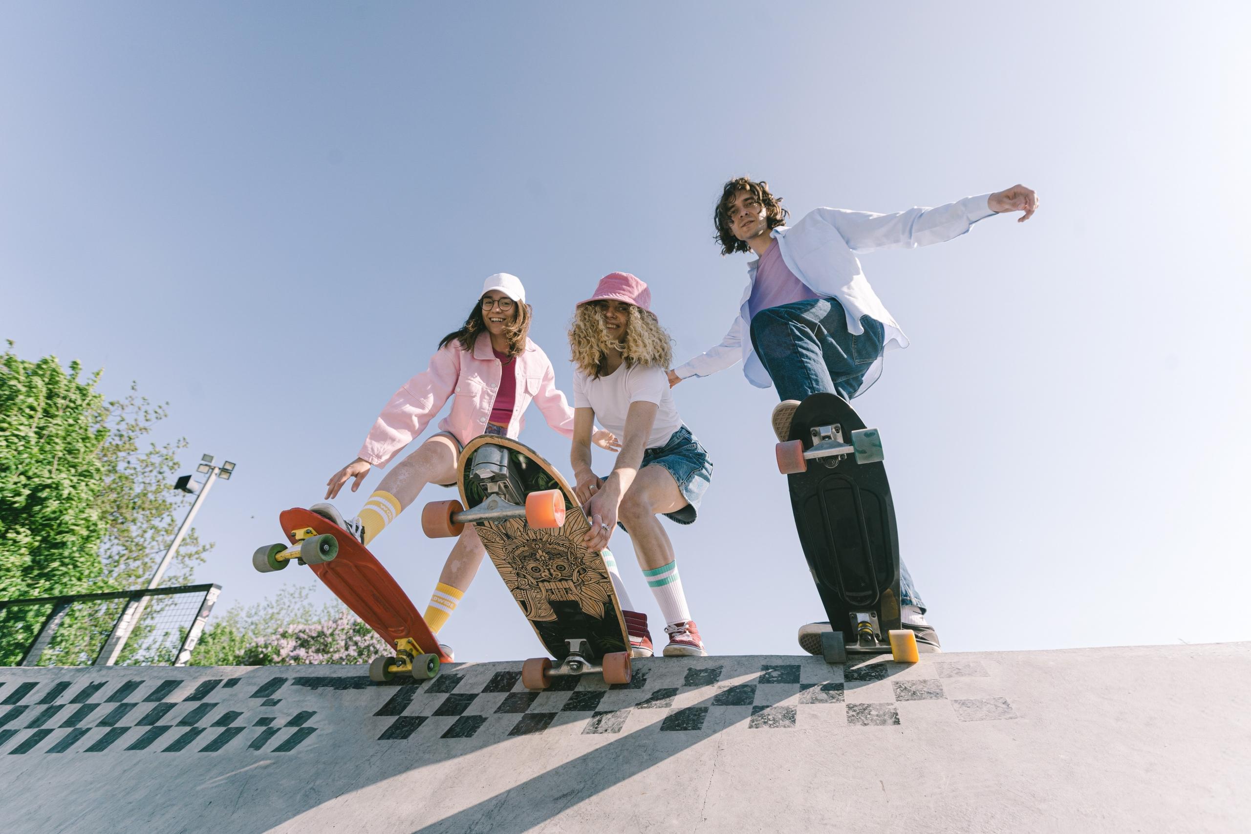 Skateboarding places with friends