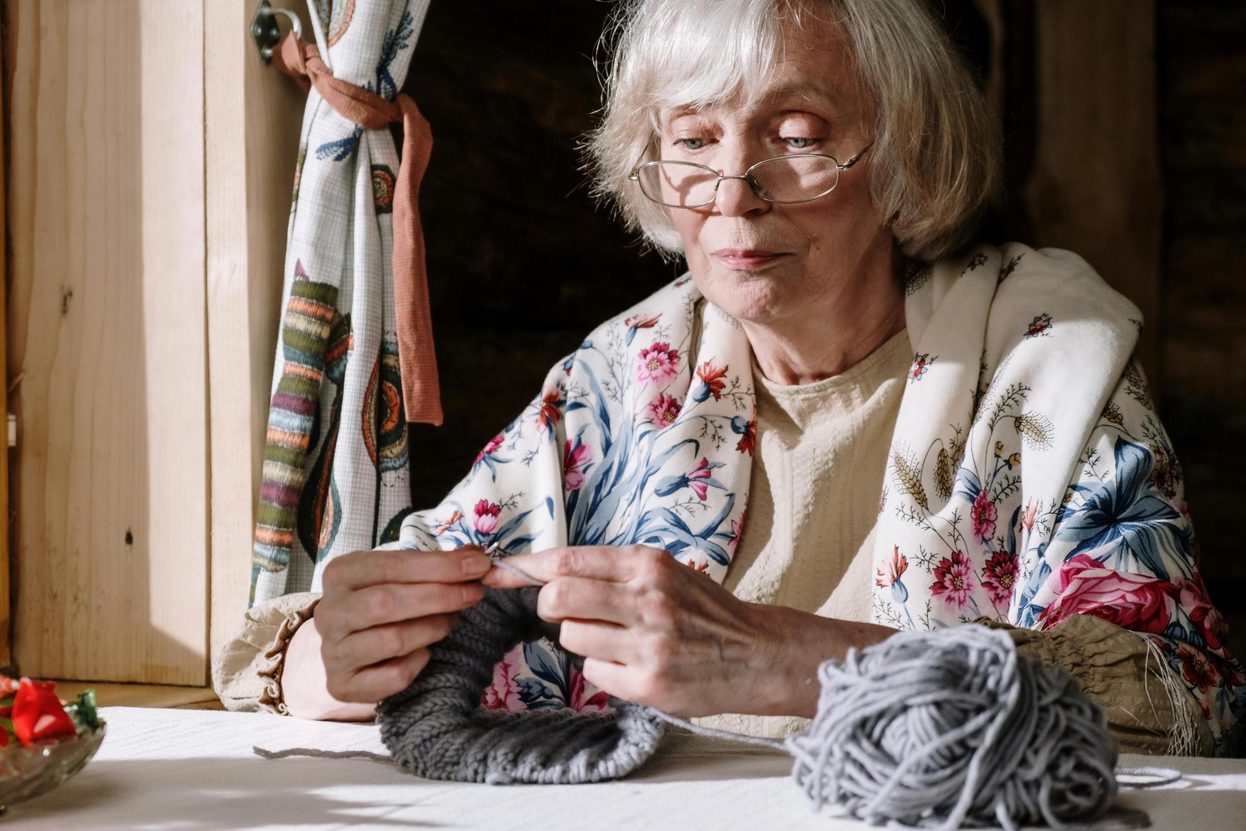 Knitting by hand