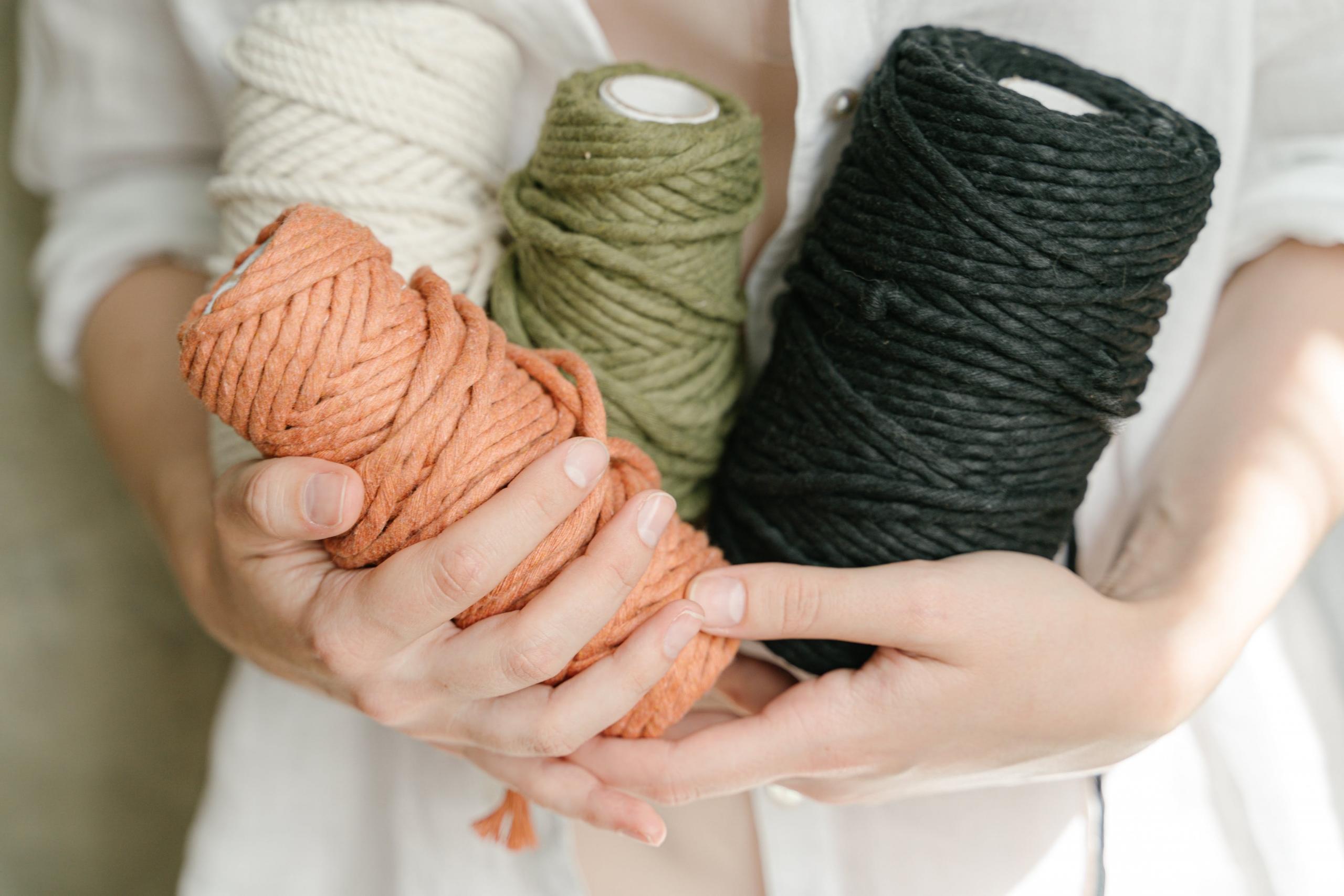 Various knitting yarns