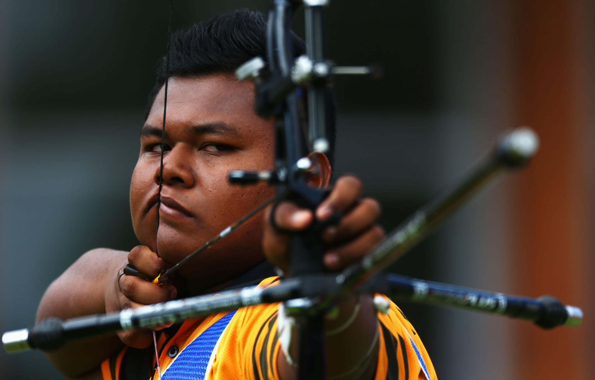 Target archery athlete
