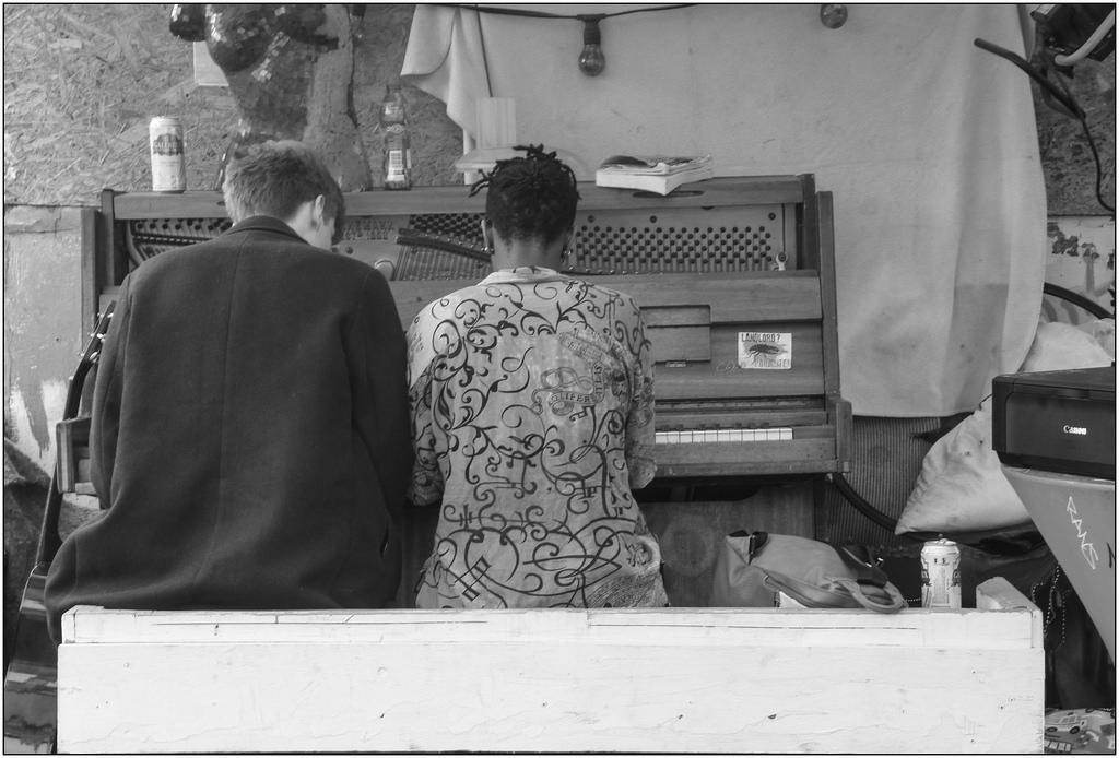 Playing piano together