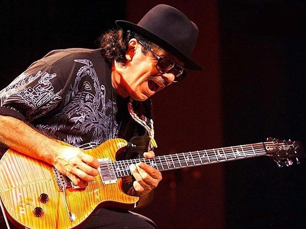 Santana improvising on the guitar
