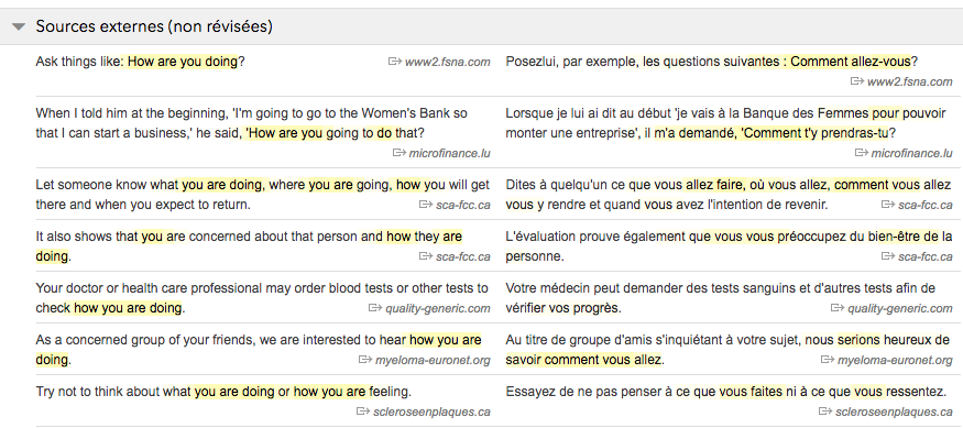 Linguee is perfect if you're a translation student