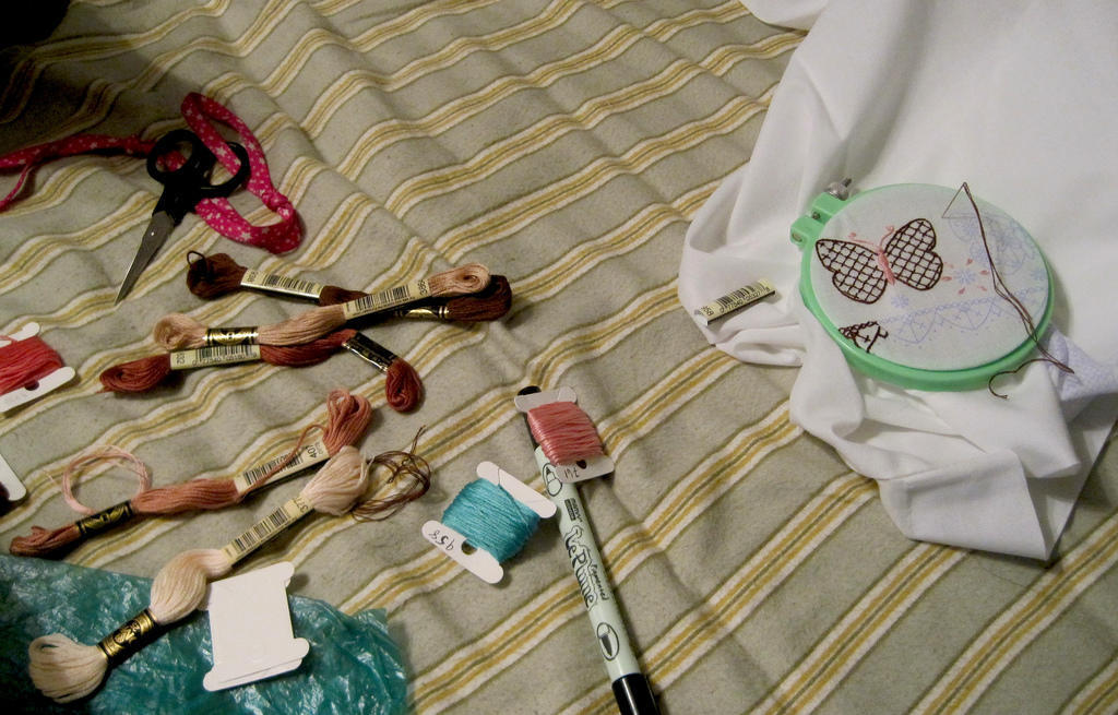 Basic embroidery supplies