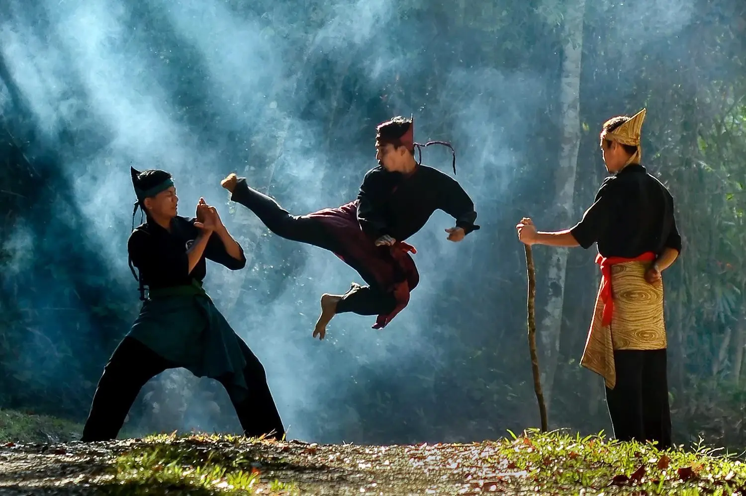 silat martial art in progress