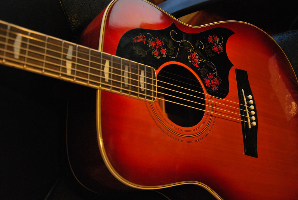 An acoustic guitar costs