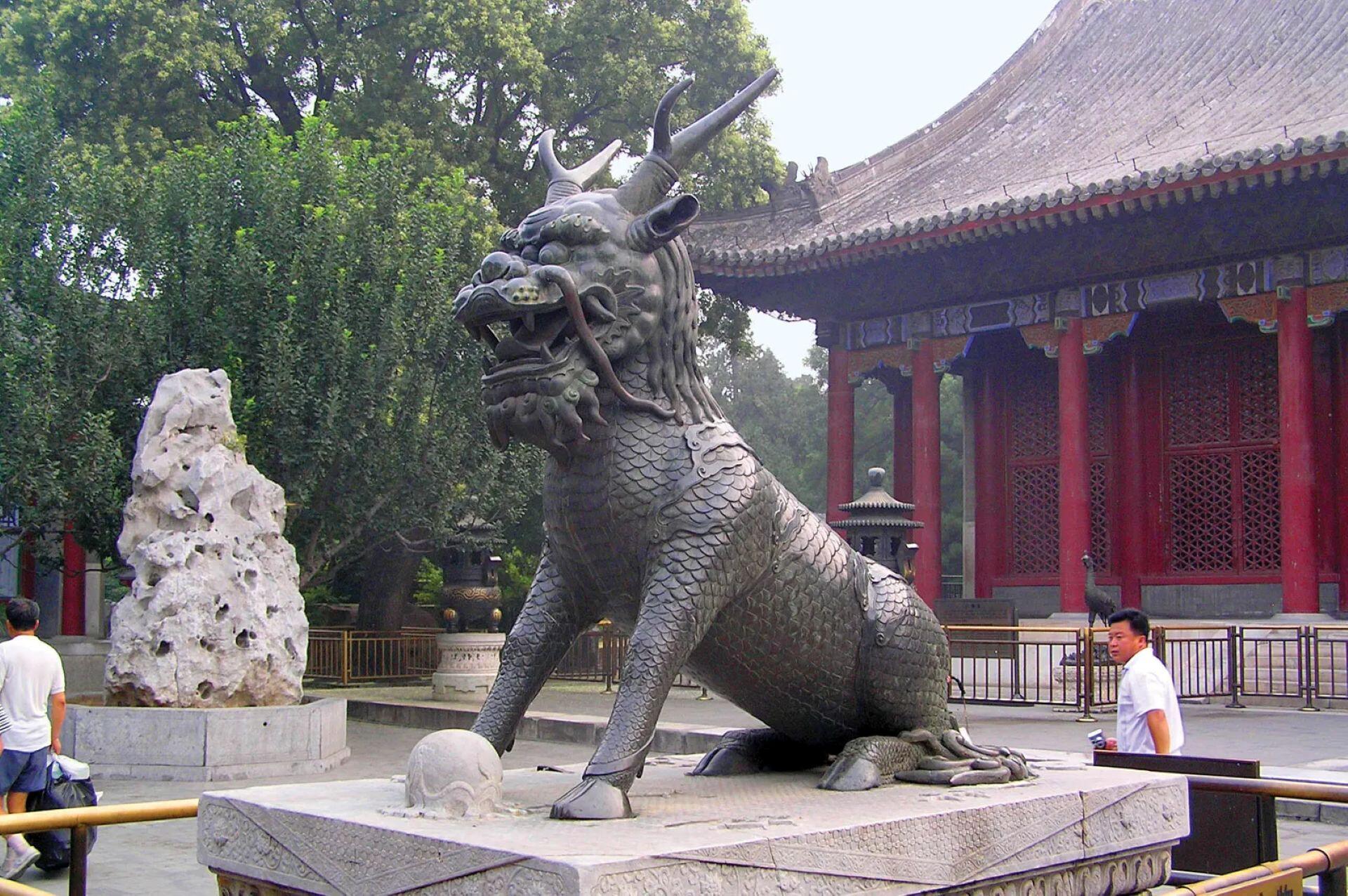 Statue of Qilin at Summer Palace Beijing