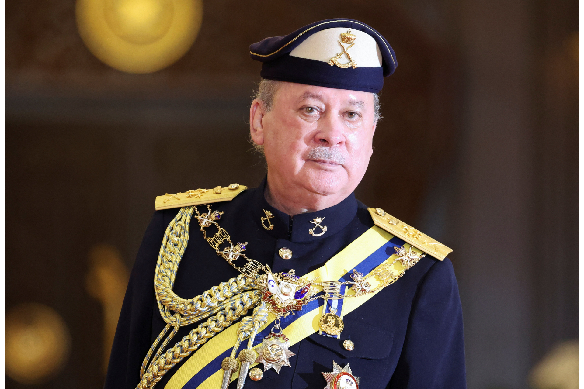 An image of the 17th King of Malaysia ang di-Pertuan Agong is Sultan Ibrahim Sultan Iskandar of Johor