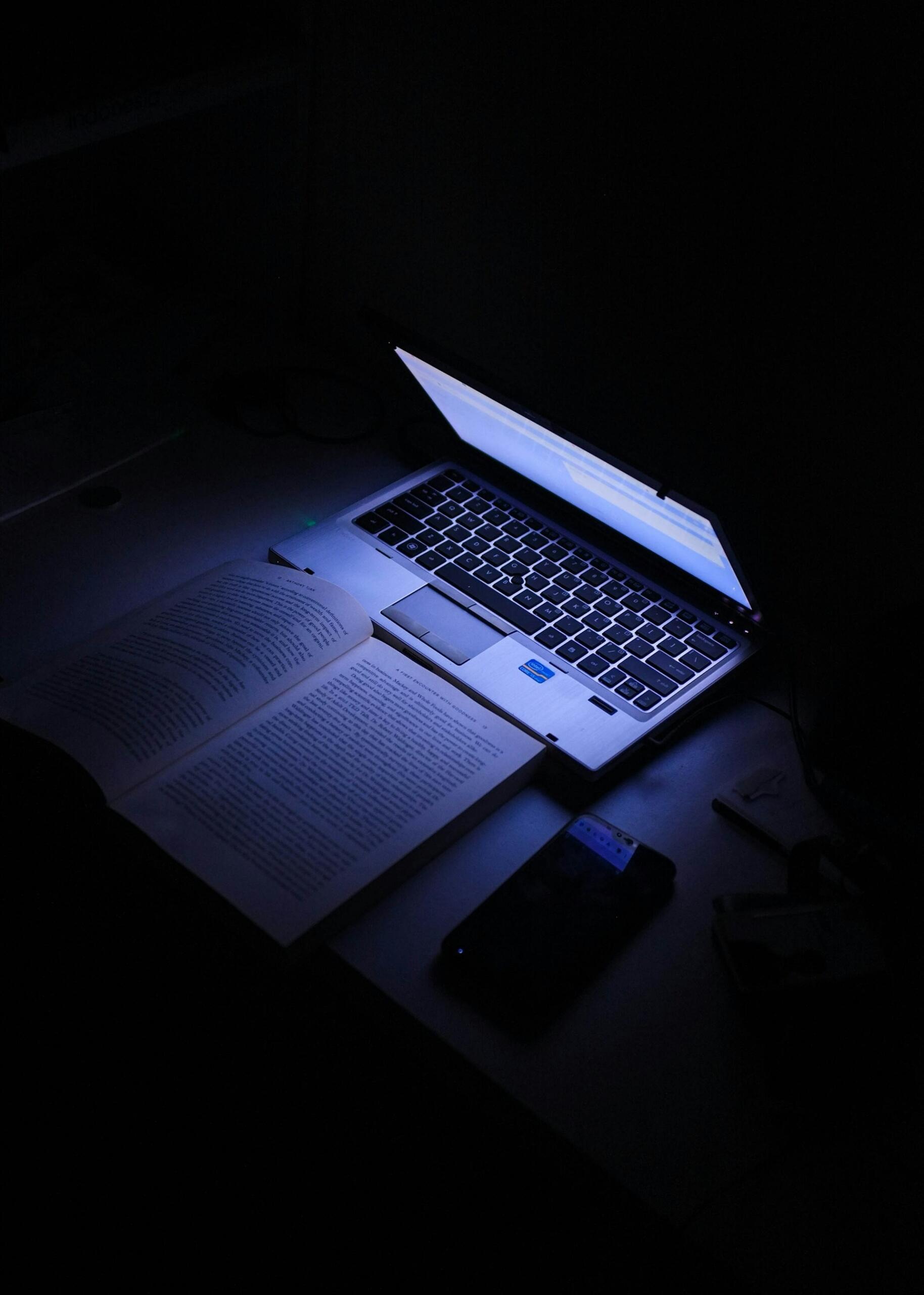 a laptop on a desk