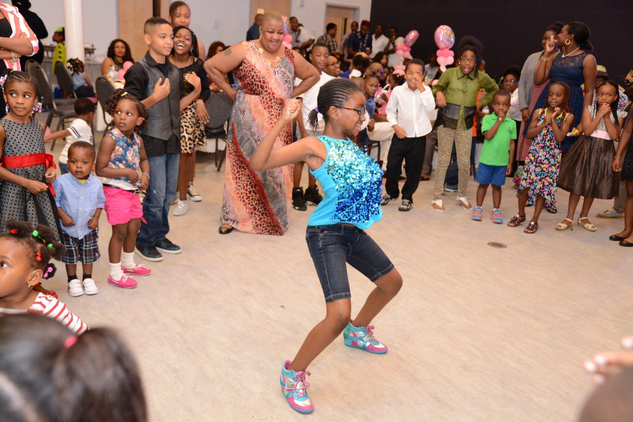 A kid dancing