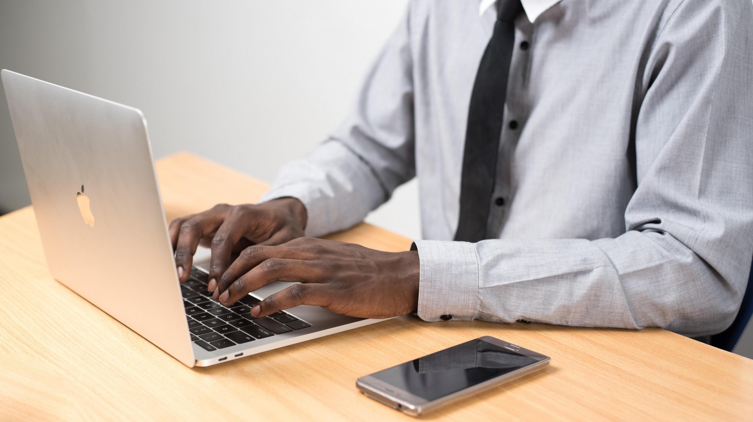 A man working on his PC