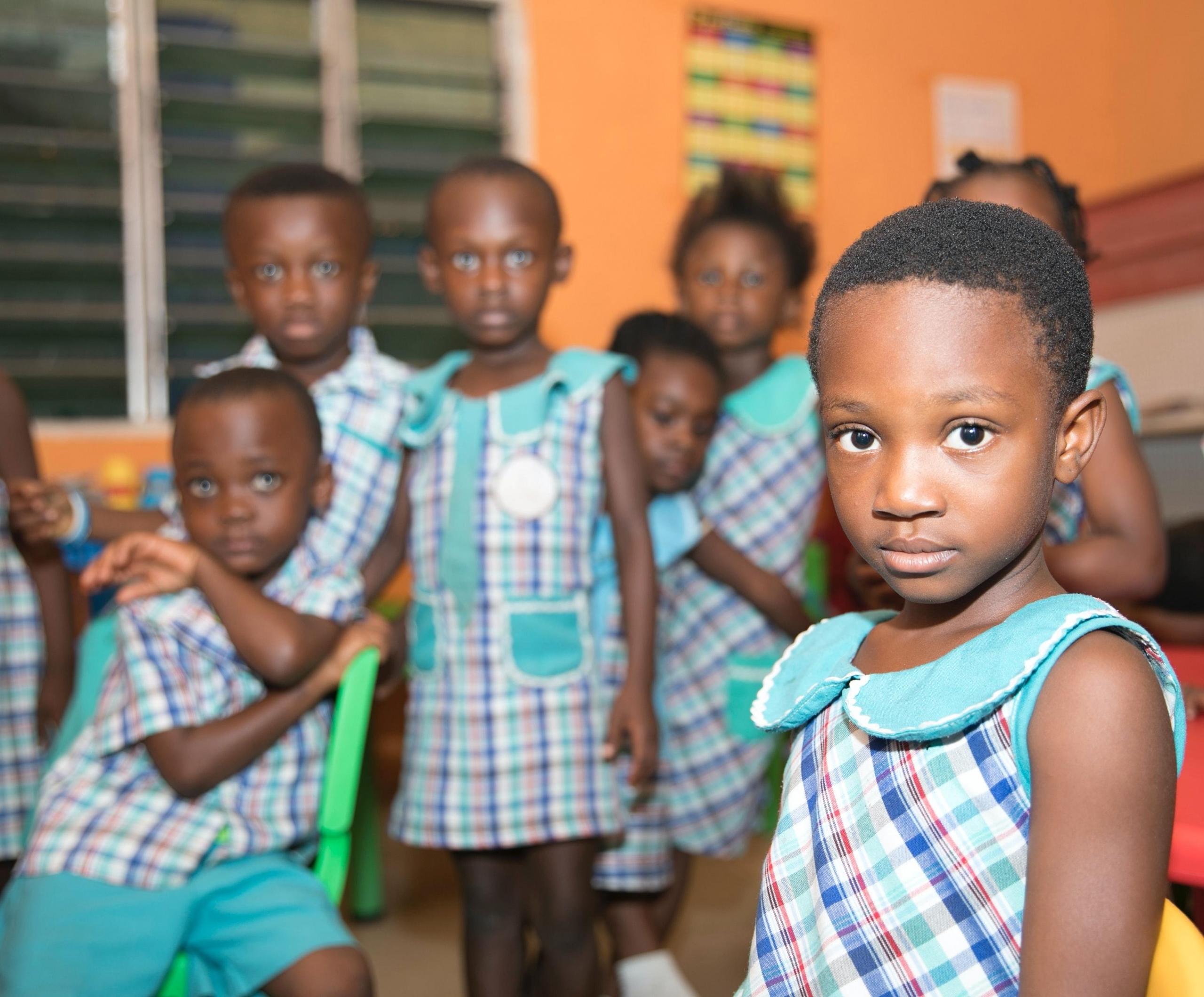 Nigerian students in a classroom.