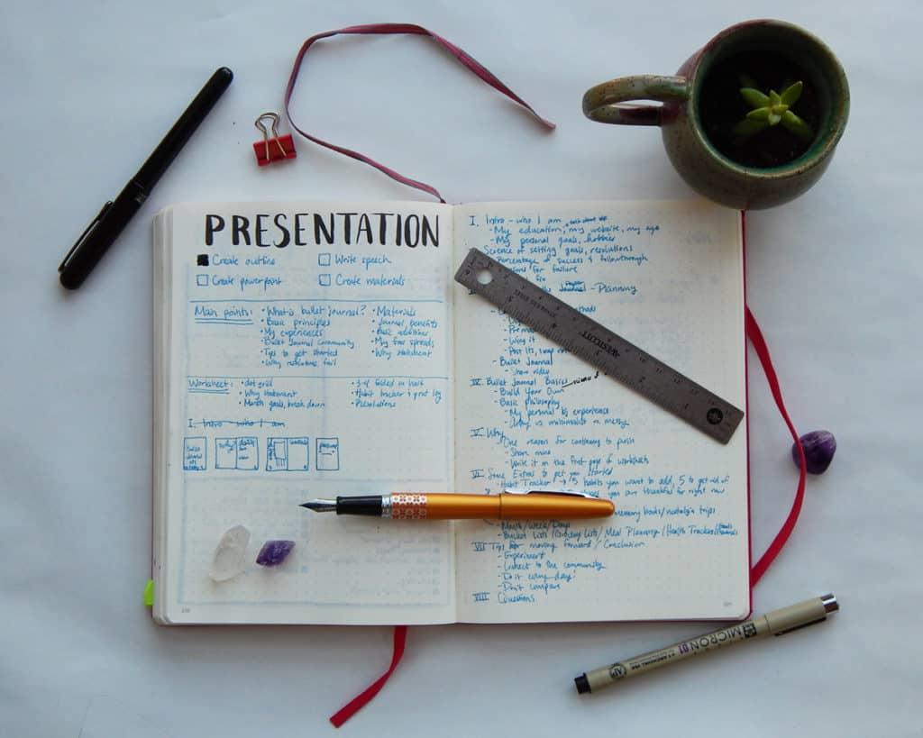 A tutors presentation notes