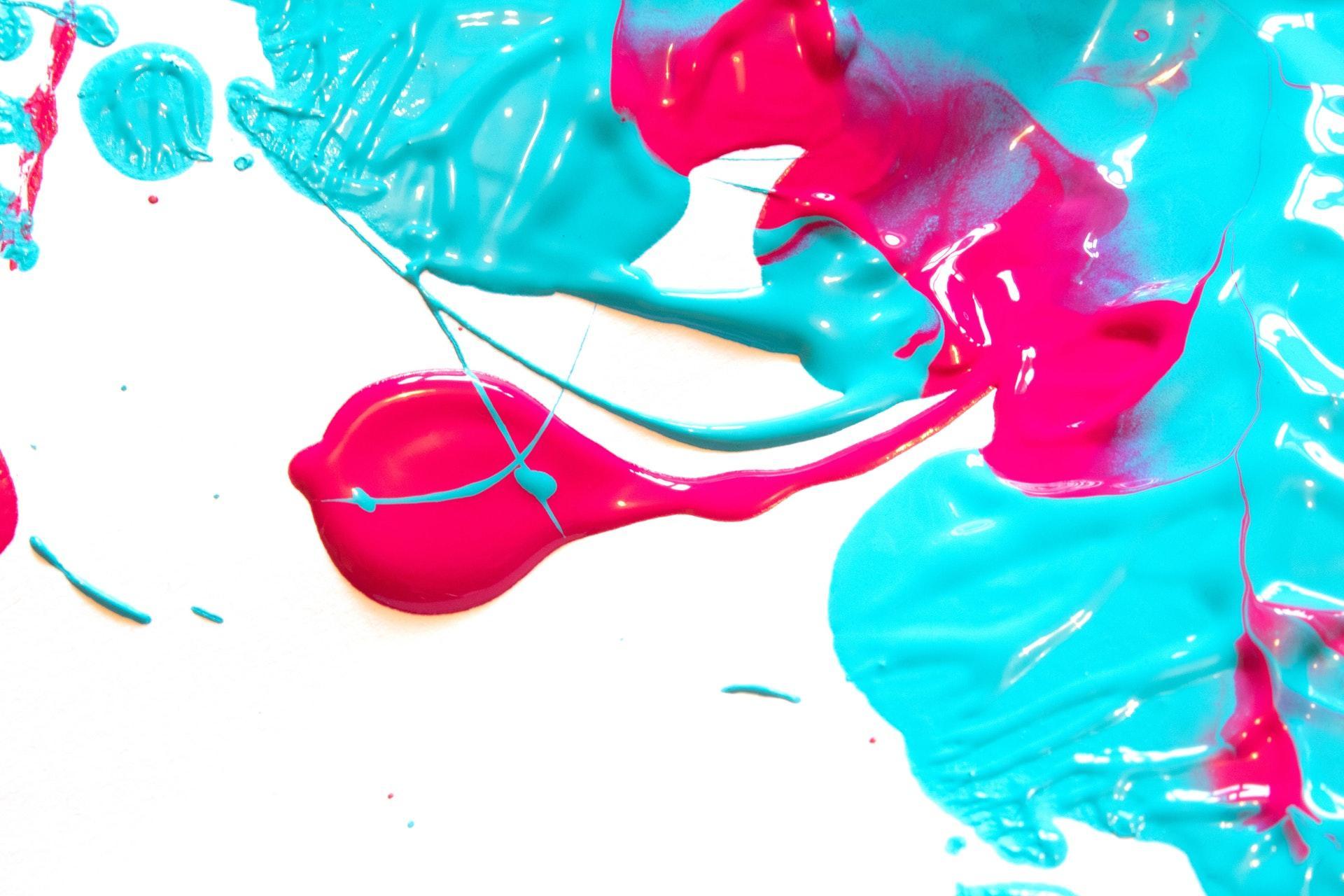 Close-up photo of acrylic painting