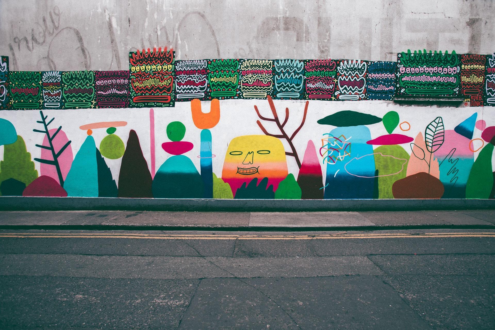 Graffiti painting on a wall