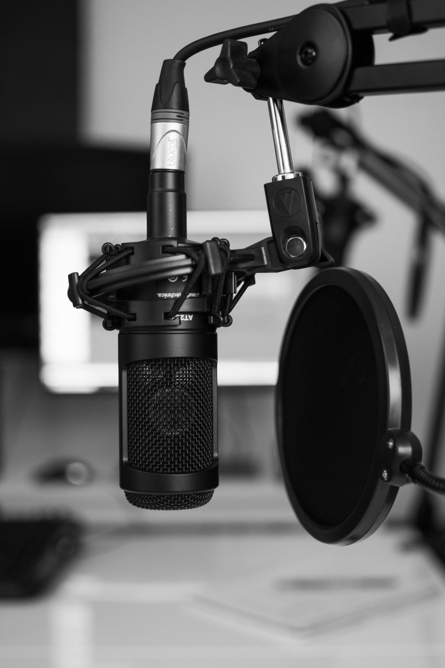 Black microphone