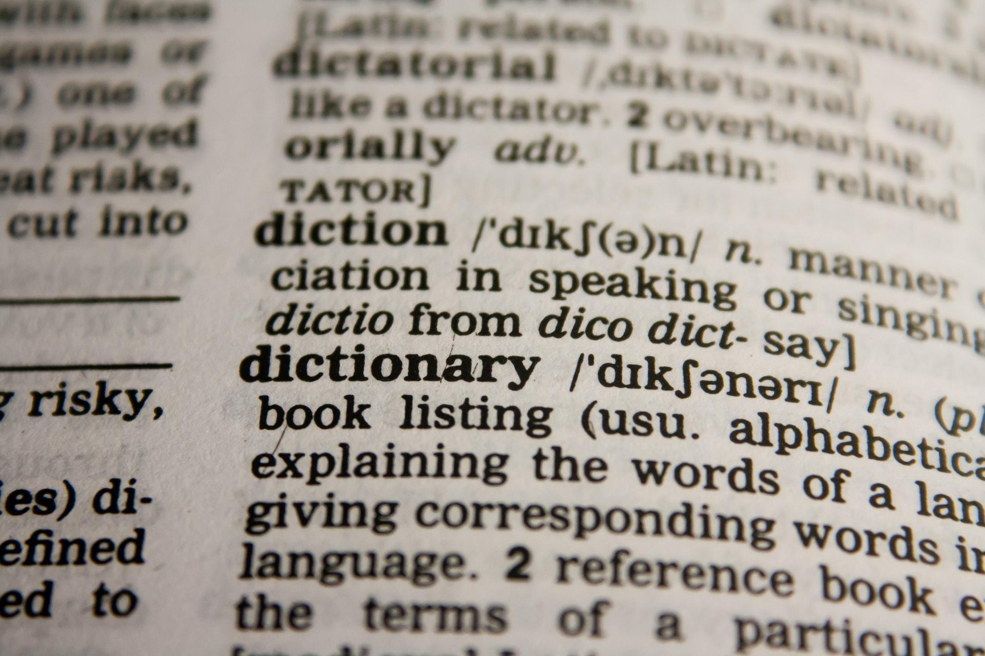 Meaning of the English word - dictionary