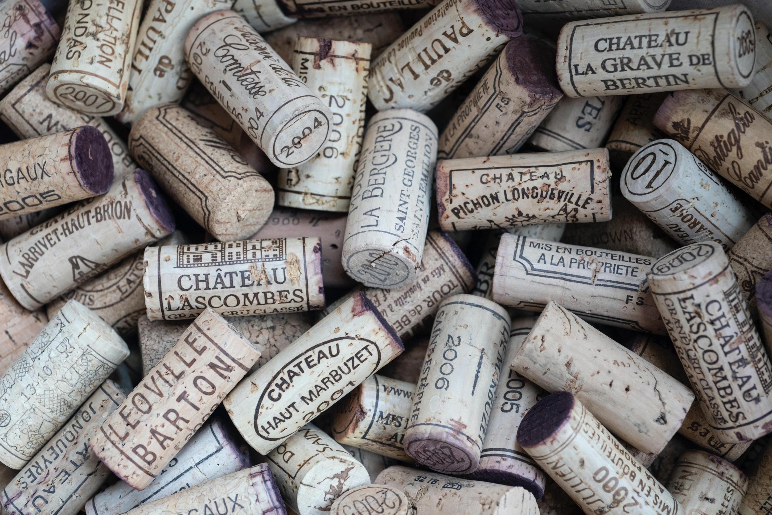 French wines corks