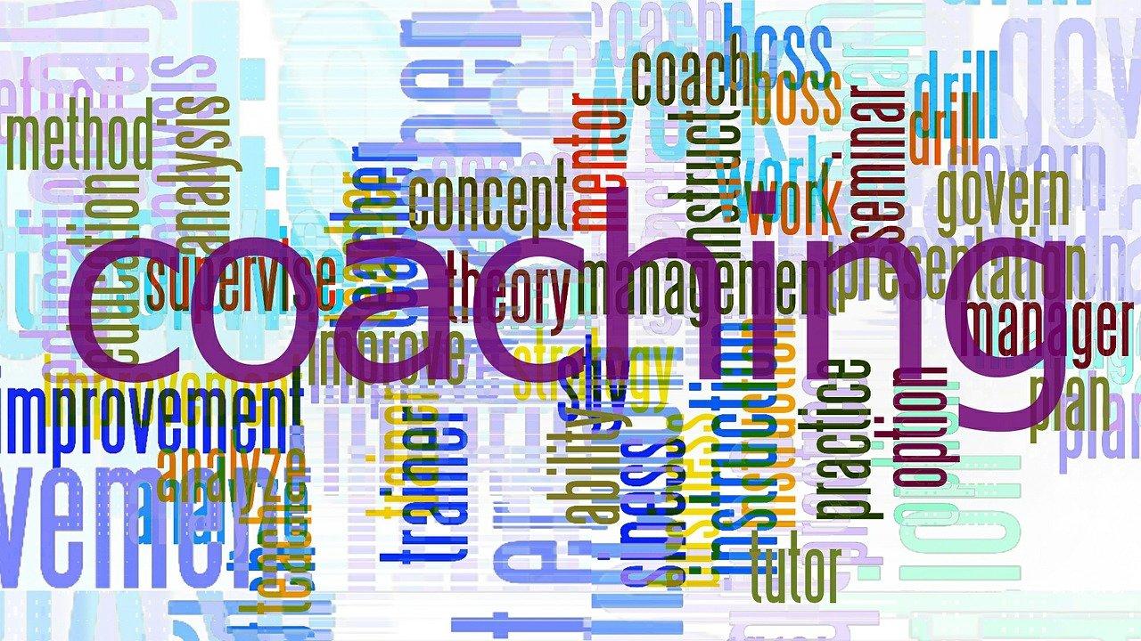 A text design on Coaching