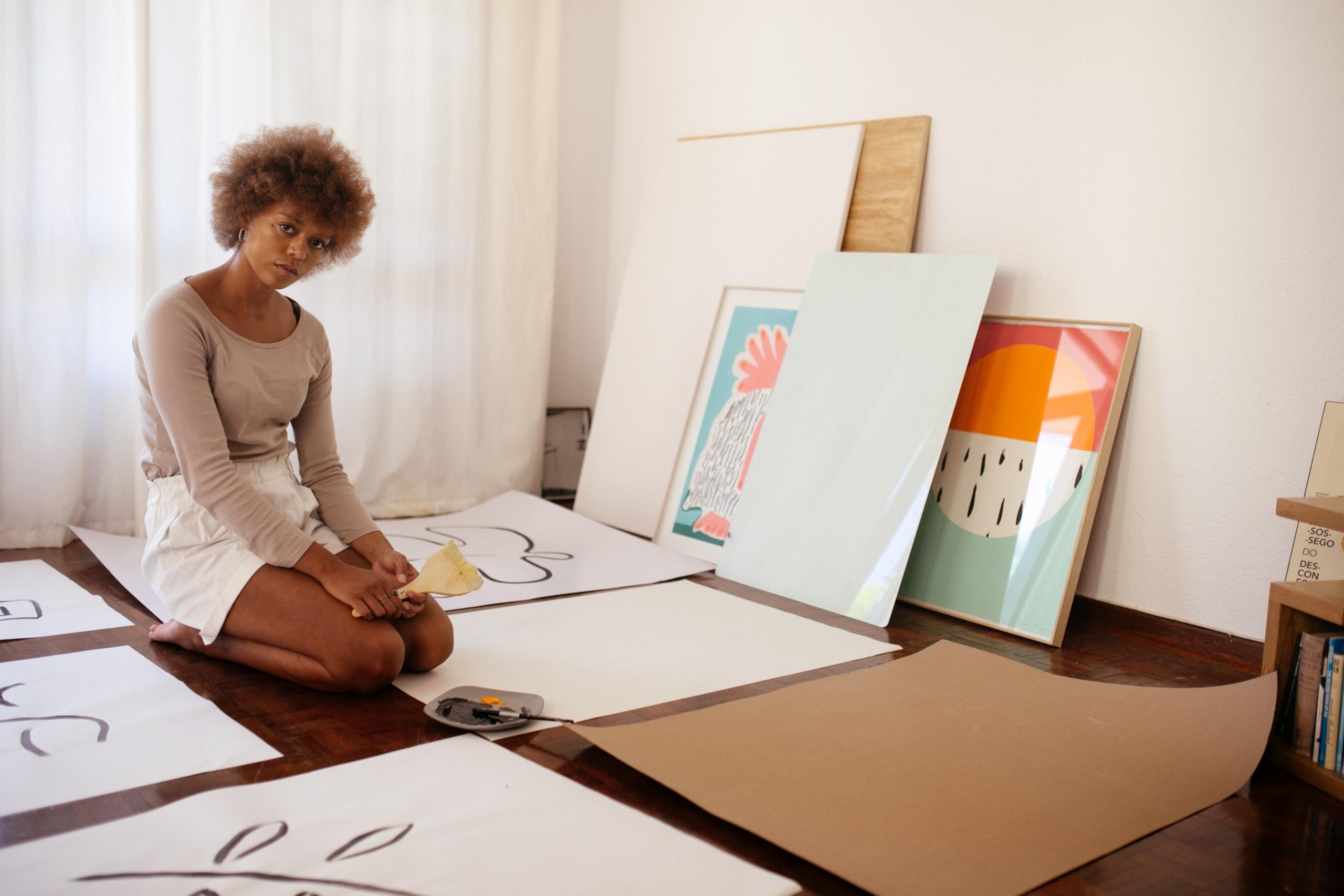 lady painting